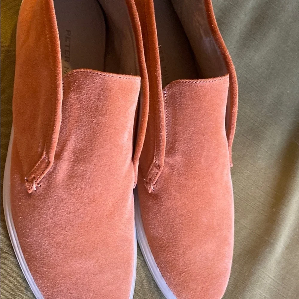 Vibrant Orange Suede Ankle Sneakers